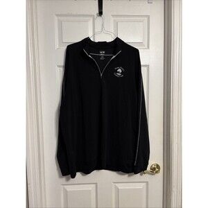 EUC Adidas Black 1/4 Zip Mens Pullover Performance Lightweight Casual Size,  2XL